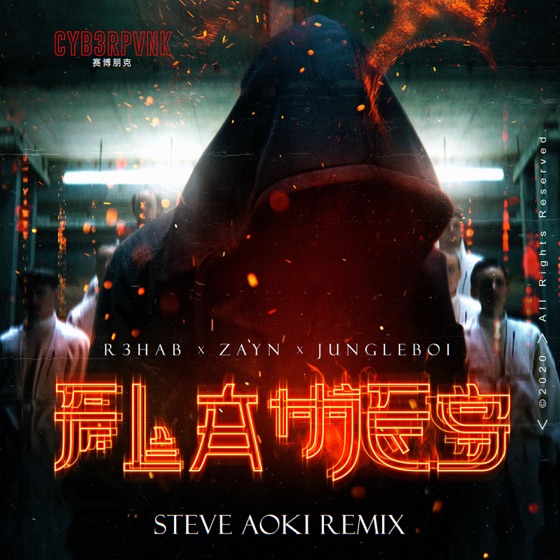Cover artwork for Flames (feat. Jungleboi)