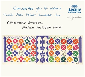 Concertos for 4 violins by Torelli, Mossi, Valentini, Locatelli & Leo