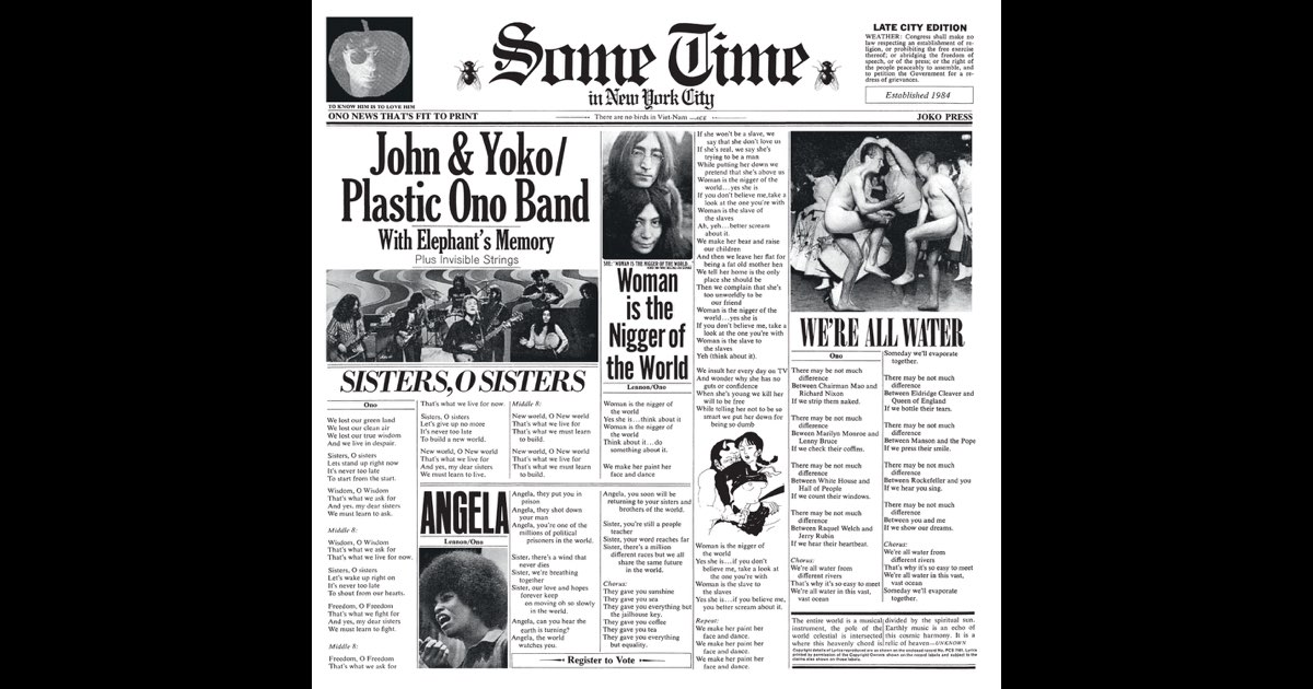 【レビューで送料無料】 Some Ono Yoko & Lennon John by Album - City York New in Time 洋楽