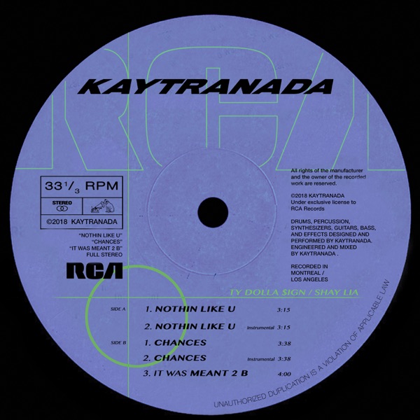 NOTHIN LIKE U / CHANCES - EP - KAYTRANADA