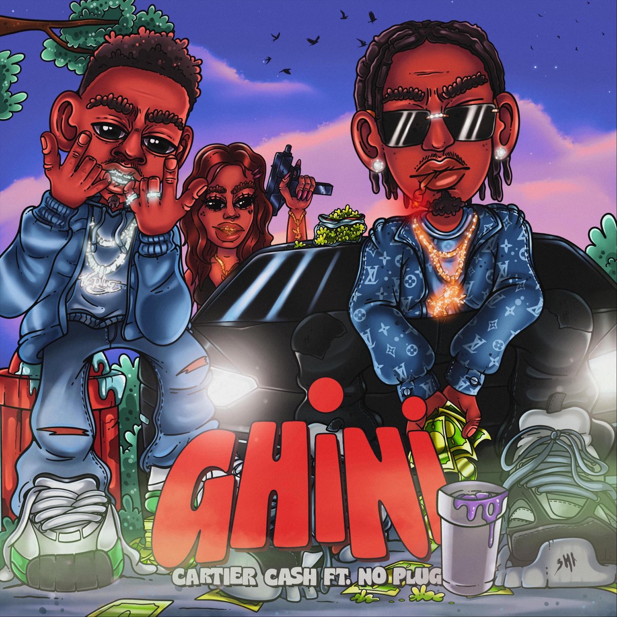 Ghini feat. No Plug Single Album by Cartier Cash Apple Music