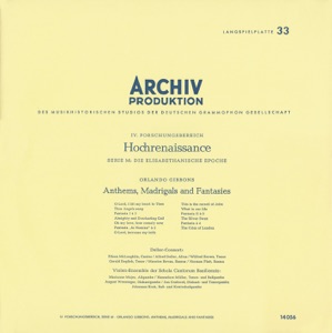 Gibbons: Anthems, Madrigals & Fantasies - Morley: Madrigals