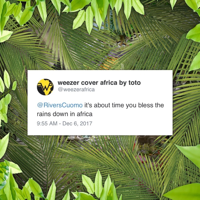 Weezer Africa - Single Album Cover