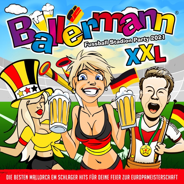 Download Verschiedene Interpreten Ballermann Fussball Stadion Party 2021 XXL (Die besten EM Schlager Hits für deine Feier zur Europameisterschaft) Album MP3