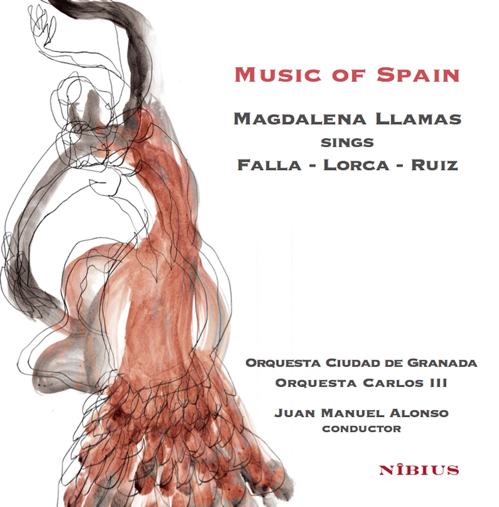 Обложка альбома «Music of Spain. Magdalena Llamas sings Manuel de Falla, Federico García Lorca & Valentín Ruiz. El amor brujo, Canciones españolas & Gacelas de amor» — Magdalena Llamas