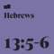 Hebrews 13:5-6 (feat. Sarah Brusco) - Verses lyrics