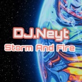 Storm and fire Retro artwork