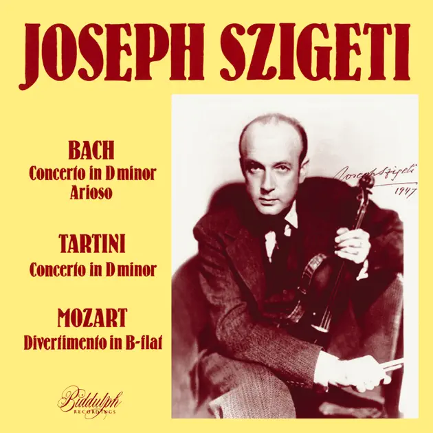 ‎J.S. Bach, Tartini & Mozart: Works by Joseph Szigeti — Apple Music ...