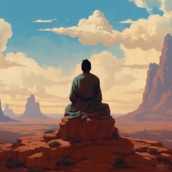 Celestial Tranquility: Meditation Space