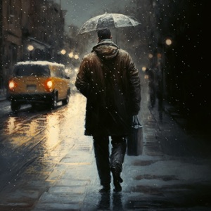 Pure Heavy Rain with Rumbling Thunder