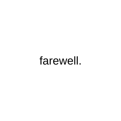Farewell. - Single