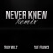 Never Knew (feat. Zae France) [Remix] - Tray Milz lyrics