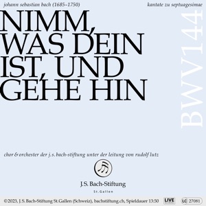 J.S. Bach: Nimm, was dein ist, und gehe hin, BWV 144 (Live) - EP