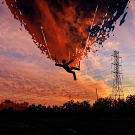 Descending Through Amber Skies Azure_