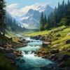 Free Flowing Mountain Stream to Help with Anxiety and Pressure - Single