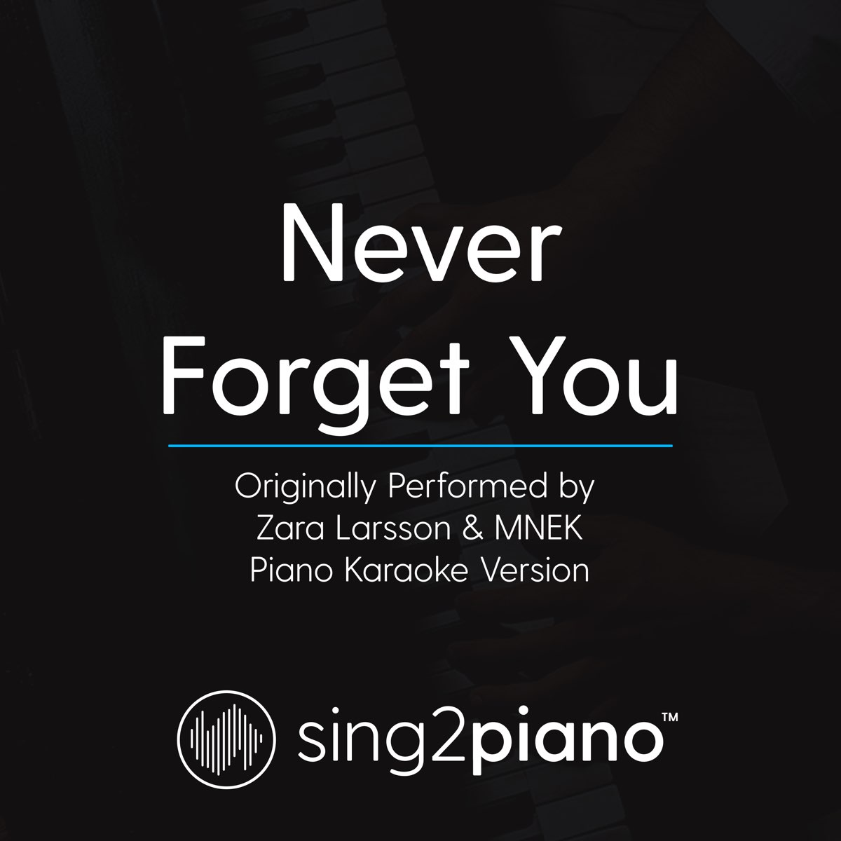 Never Forget You (Originally Performed by Zara Larsson & Mnek) [Piano  Karaoke Version] - Single by Sing2Piano on Apple Music