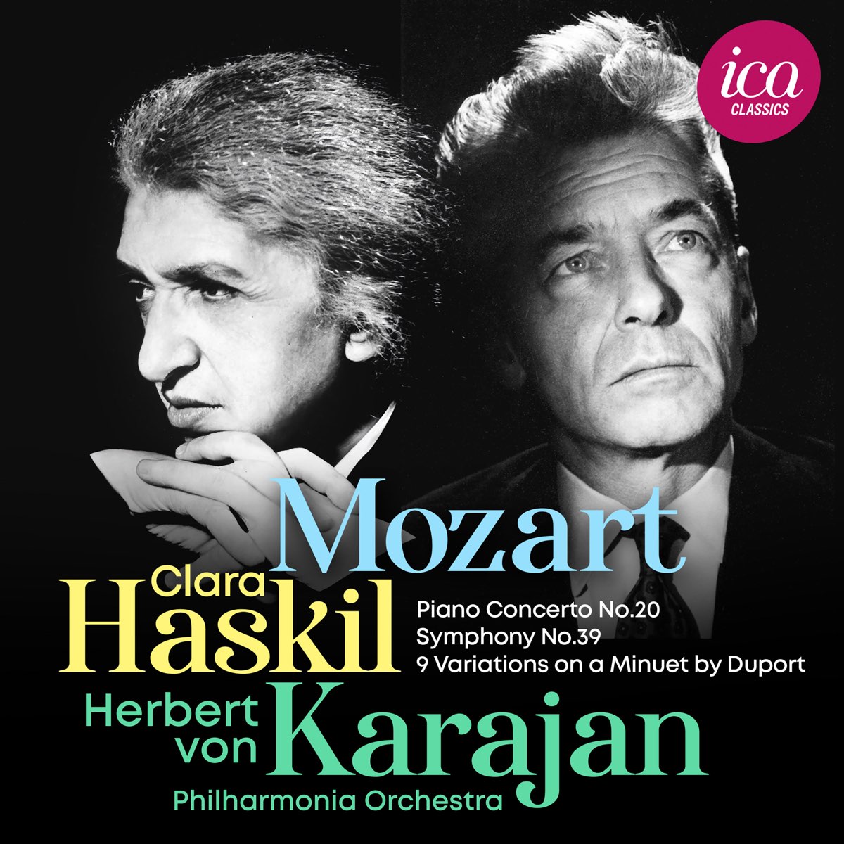 Mozart: Piano Concerto No. 20, Symphony No. 39 & 9 Variations on a Minuet  by Duport - Album by Clara Haskil, Philharmonia Orchestra & Herbert von  Karajan - Apple Music