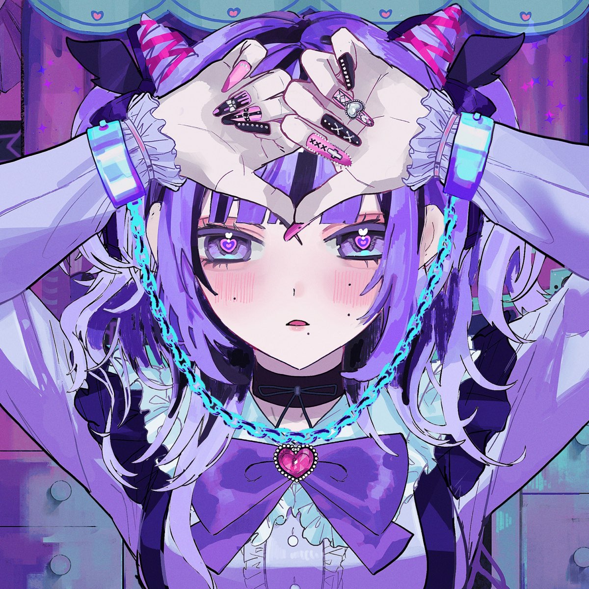 Pastel monster girl, goth, anime, HD phone wallpaper | Peakpx
