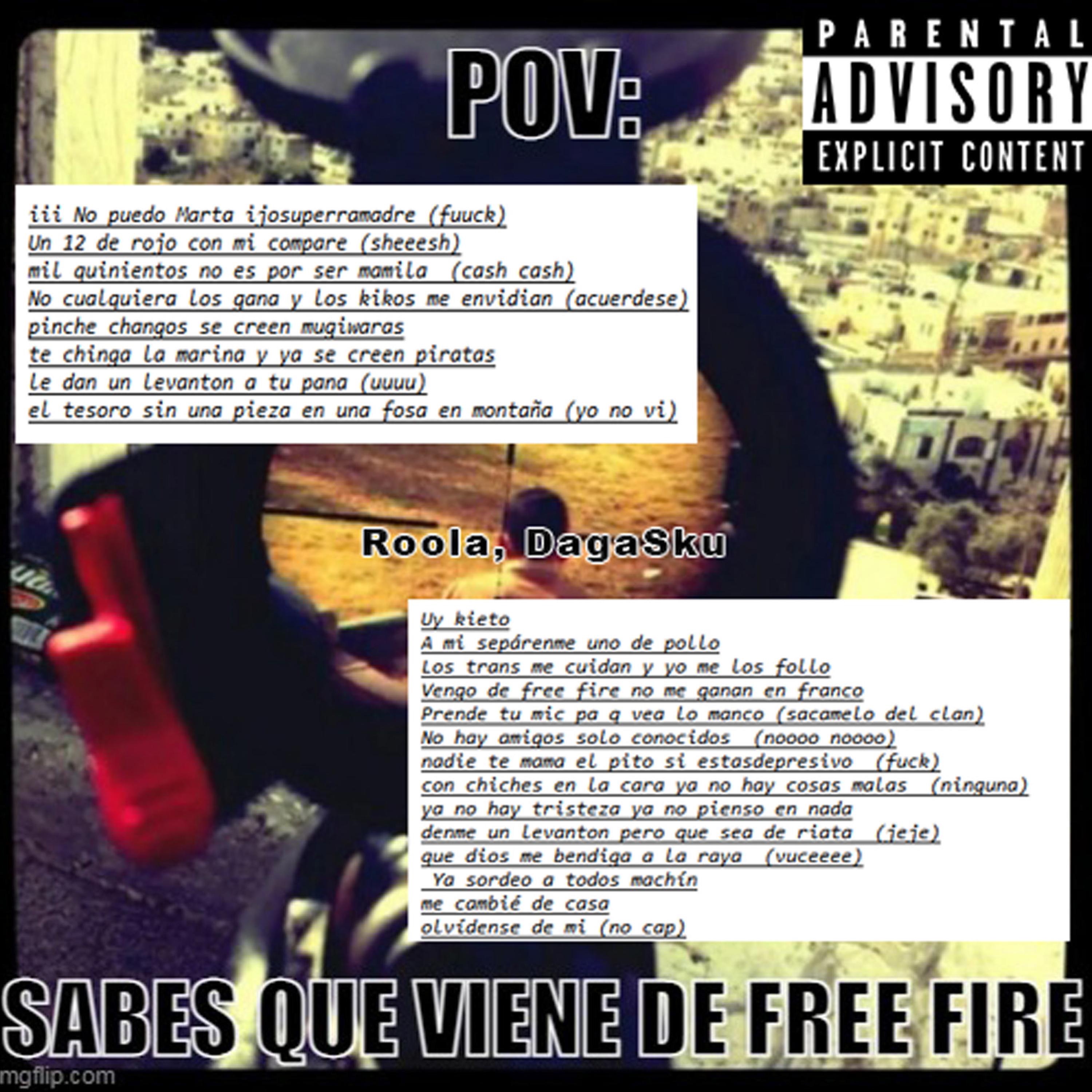 VENGO DE FREE FIRE NO ME GANAN EN FRANCO - Single by Roola album cover