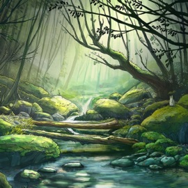 森の夕日 Leat'eq