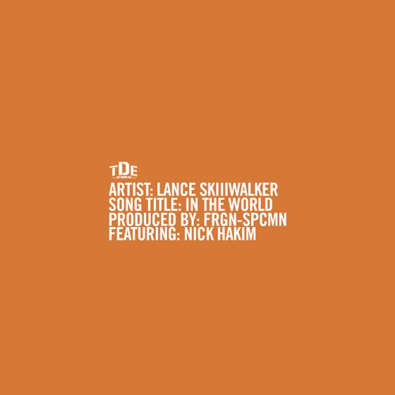 Cover artwork for In the World (feat. Nick Hakim)