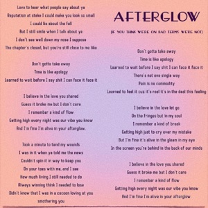 Afterglow (If You Think We're On Bad Terms We're Not)