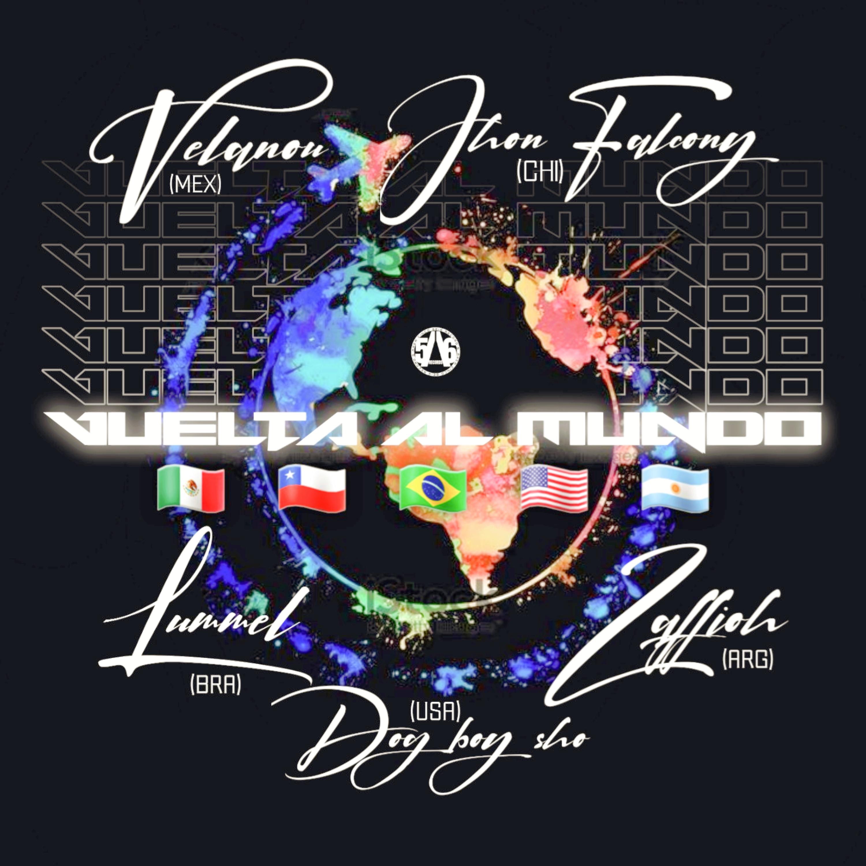 Vuelta Al Mundo (feat. Velanou, Lummel, Zaffioh & Dog Boy Sho) - Single by Jhon Falcony album cover