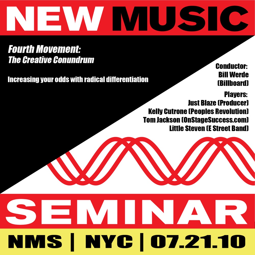 Обложка альбома «New Music Seminar: NYC 07.21.10 (Fourth Movement: The Creative Conundrum)» — Just Blaze, Kelly Cutrone, Tom Jackson, Little Steven & Bill Werde