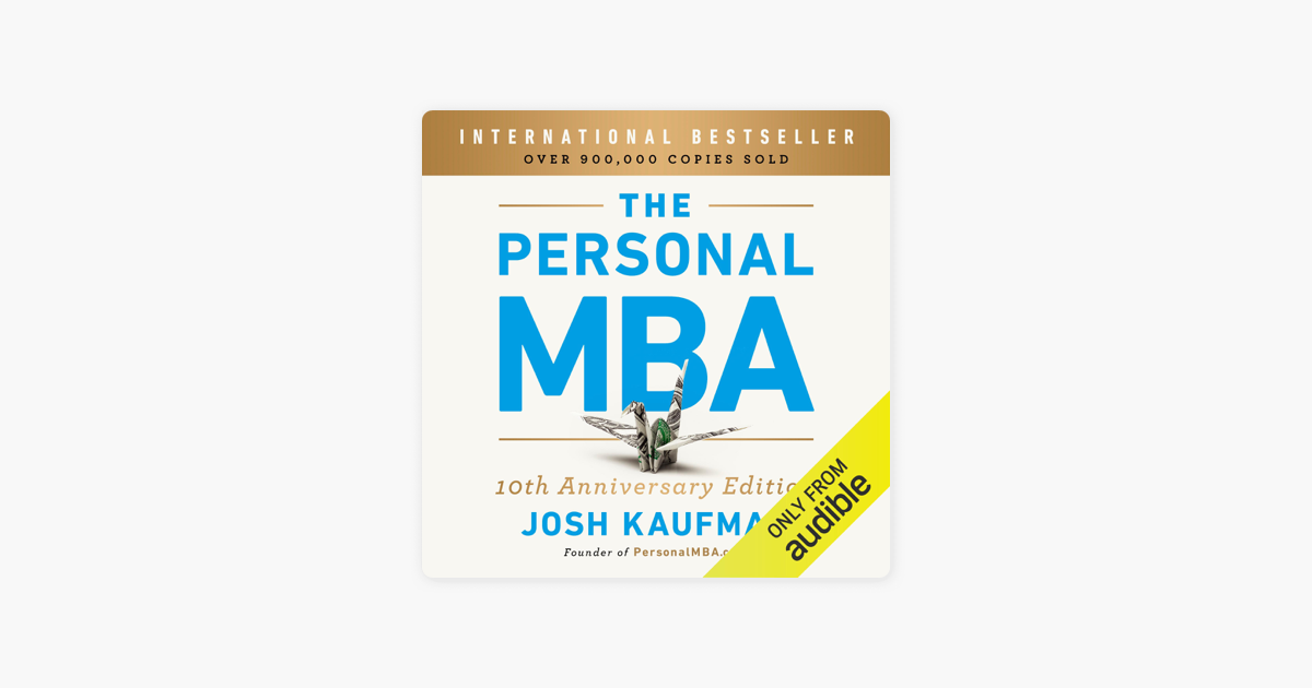 MBA Personal - Josh Kaufman. AUDIOLIBRO 