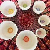 Chakra Crystal Singing Sound Bowls