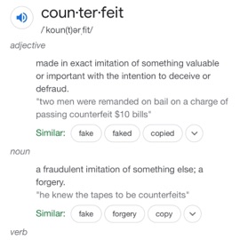 Counterfeit yoppatrench