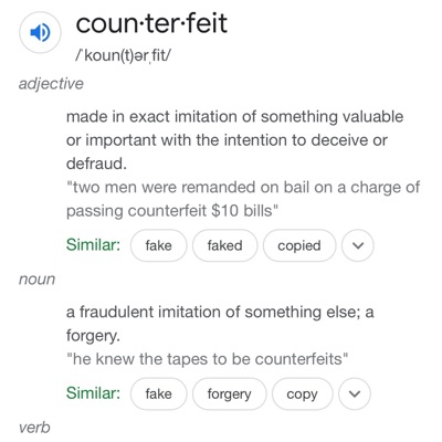 Counterfeit - Single