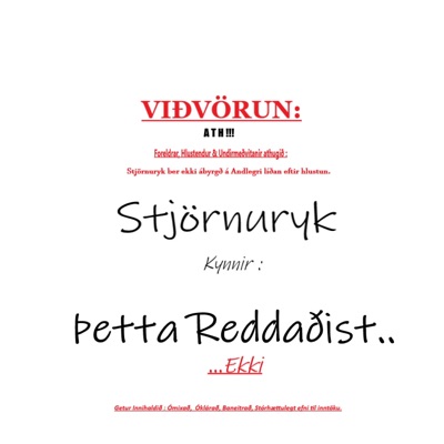 Þetta Reddast... ....Ekki