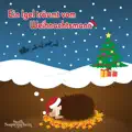 Ein Igel träumt vom Weihnachtsmann