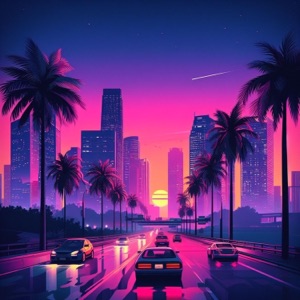 Retro Wave Miami Drive