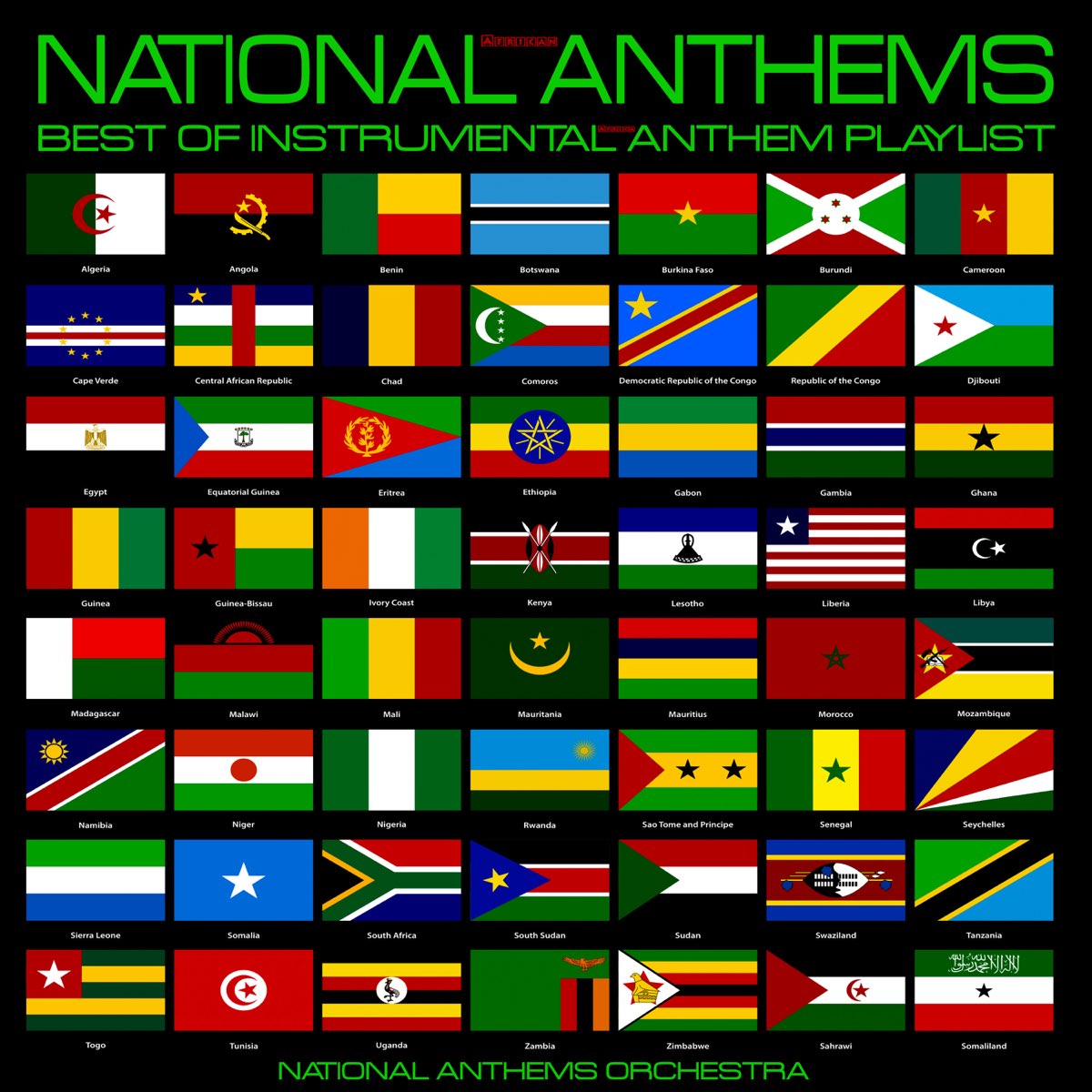 National African Anthems (Best of Instrumental Africa Anthem Playlist) -  Album by National Anthems Orchestra - Apple Music