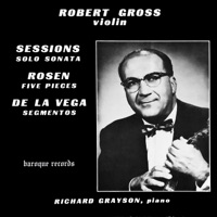 Album cover for Segments, For Violin & Piano: II. Aria - III. Discourse by Robert Gross & Richard Grayson