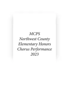 Luister naar MCPS Northwest County Elementary Chorus, bekijk muziekvideo's, lees de bio, bekijk de tourdata, en meer!