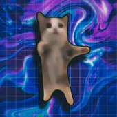 Happy Happy Happy Cat Vaporwave artwork