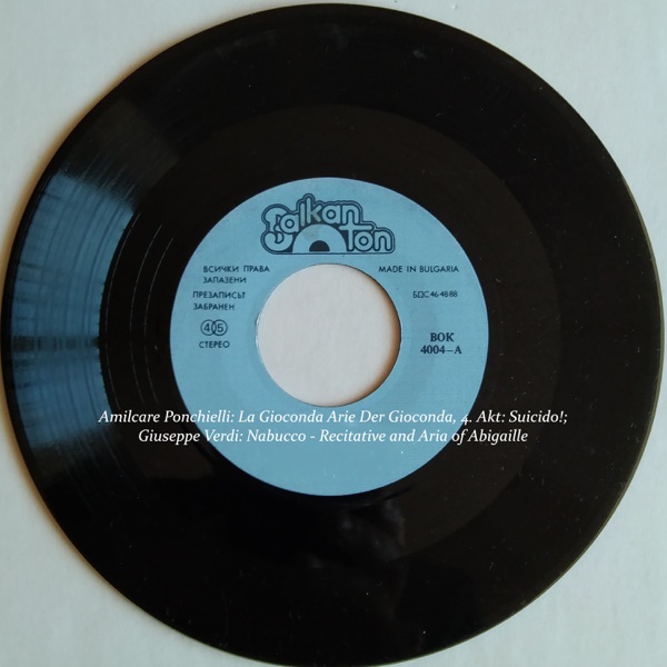 Amilcare Ponchielli: La Gioconda Arie Der Gioconda, 4. Akt: Suicido!; Giuseppe Verdi: Nabucco - Recitative and Aria of Abigaille - Single