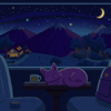 Night Train - Purrple Cat
