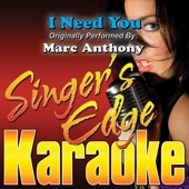 I Need You (Originally Performed By Marc Anthony) [Instrumental] artwork