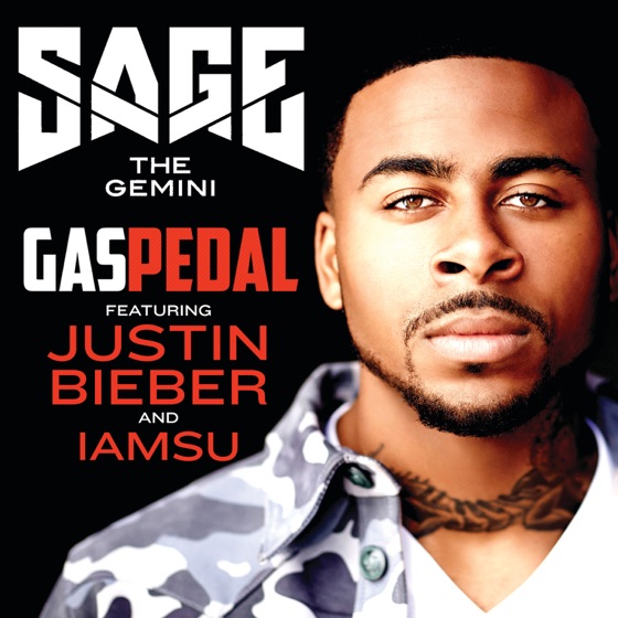 Cover artwork for Gas Pedal (feat. IamSu & Justin Bieber)