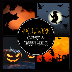Halloween: Cursed &amp; Creepy House - Across the Dark, Horror Effect Sounds, Spooky Pumpkins &amp; Frankenstein's, Trick or Treat - Horror Music Collection Cover Art