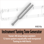 sinus tone pitch A5 - 880 Hz - Treble A song art