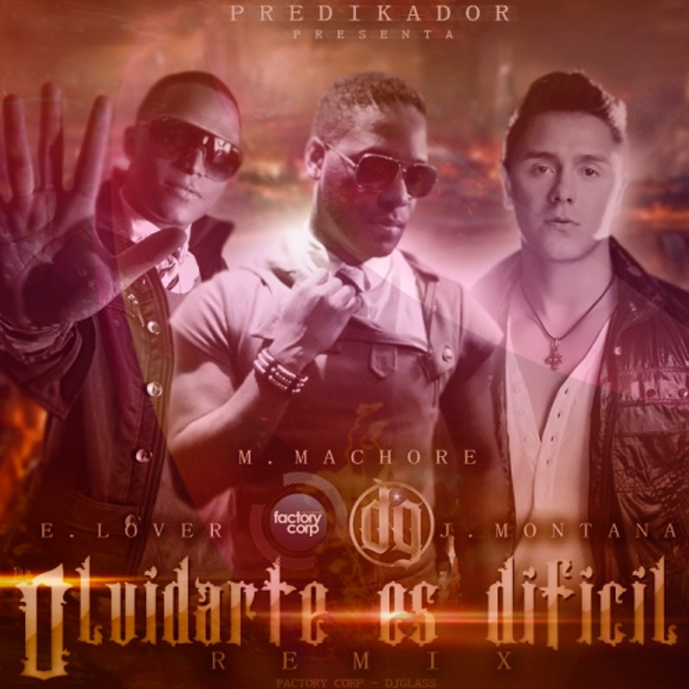 Olvidarte Es Difícil (Remix) - Single by Martin Machore, Eddy Lover & Joey Montana album cover