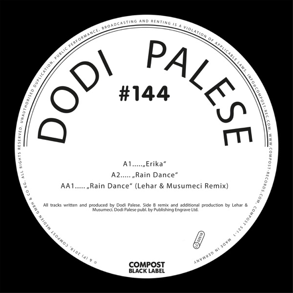 Erika / Rain Dance - Compost Black Label #144 - Single