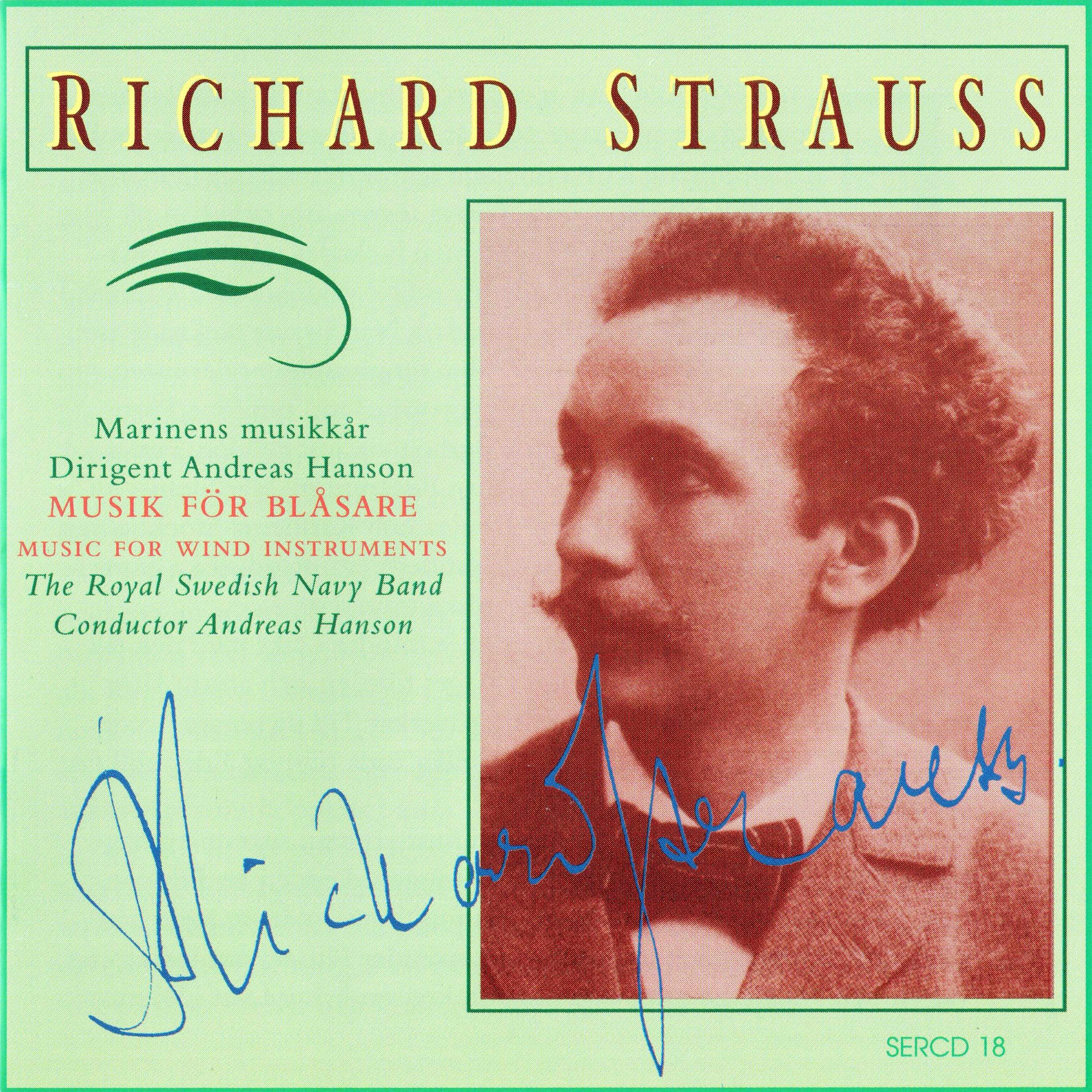 R. Strauss: Music for Wind Instruments by Royal Swedish Navy Band & Andreas Hanson album cover