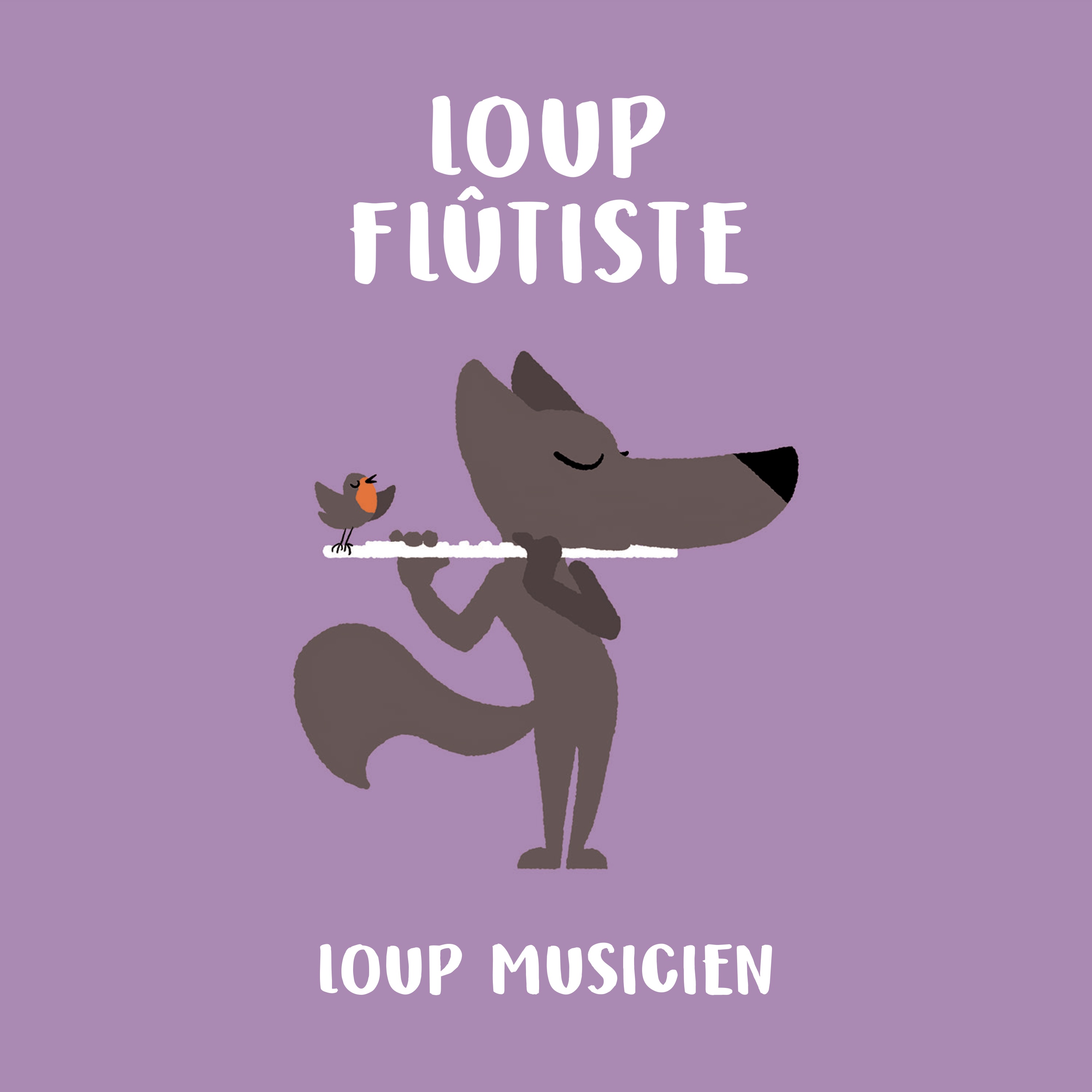 Loup flûtiste - Collection Loup Musicien