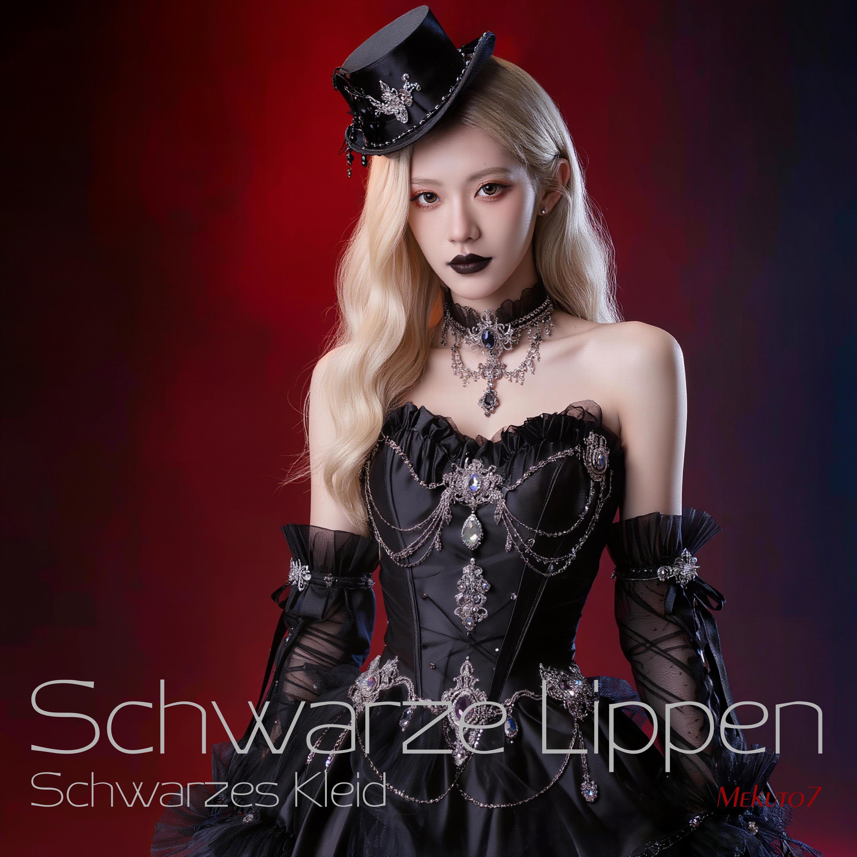 Schwarze Lippen Schwarzes Kleid - Single